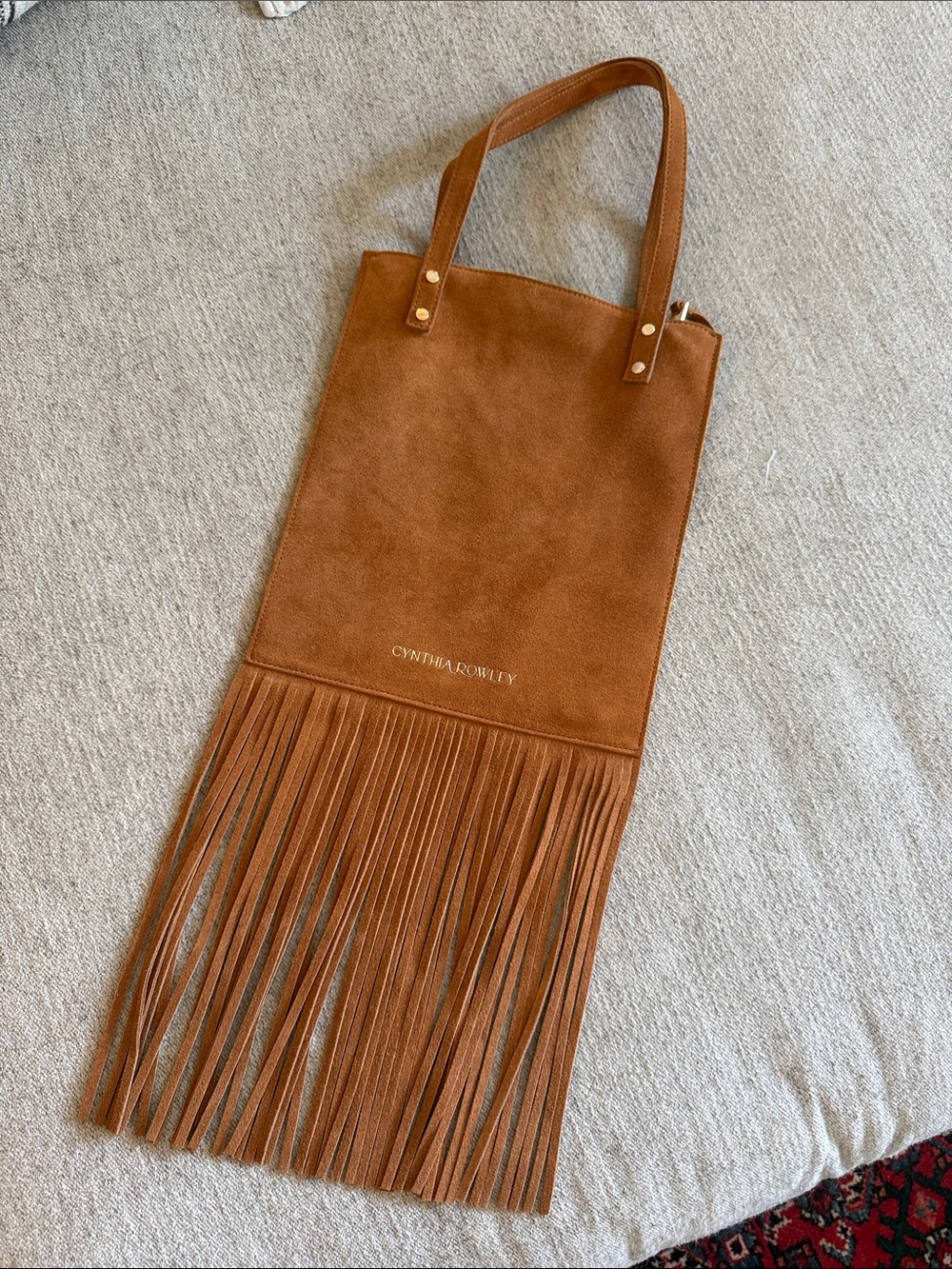 Cynthia Rowley Brown Suede Fringe Tote
